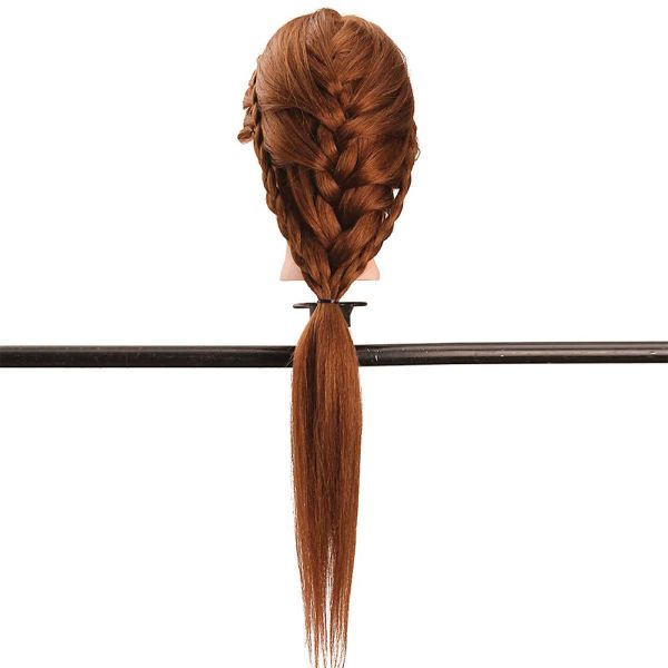 31.5 '' Cabeza de maniquí femenino con muñecas sintéticas para peluquería para peluqueros Mannequin Hairstyles Pelado de peinado Cabeza de entrenamiento de peinado