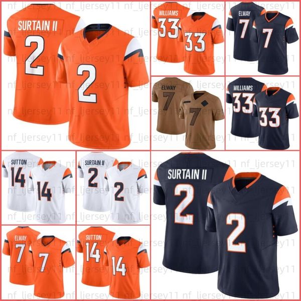 Bo Nix Jersey 31 Justin Simmons Football 33 Javonte Williams 10 Jerry Jeudy Peyton Manning Patrick Surtain II Pat Bradley Chubb John Elway Thomas