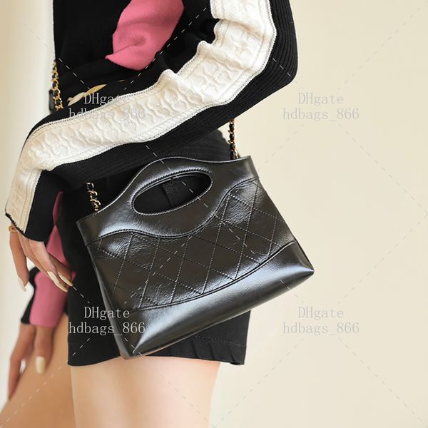 31 mini bolsas de 20,5 cm Bolsas de hombro de diseño bolso de cadena de cuero real Mujer de moda de alta calidad Bolsillo cruzado con caja ZC180