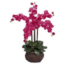 31 Arrangement artificiel Phalaenopsis avec vase décoratif