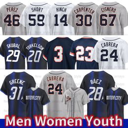 31 Riley Greene Detroit 2024 Tigres Béisbol Jeresy Motor Ciudad Javier Baez Miguel Cabrera Spencer Torkelson Tarik Skubal Alan Trammell Kerry Carpente