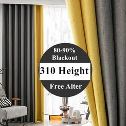 Rideau moderne de 310cm de hauteur, pour salon, chambre à coucher, draperies occultantes, porte coulissante, hall, dortoir, fenêtre 240109