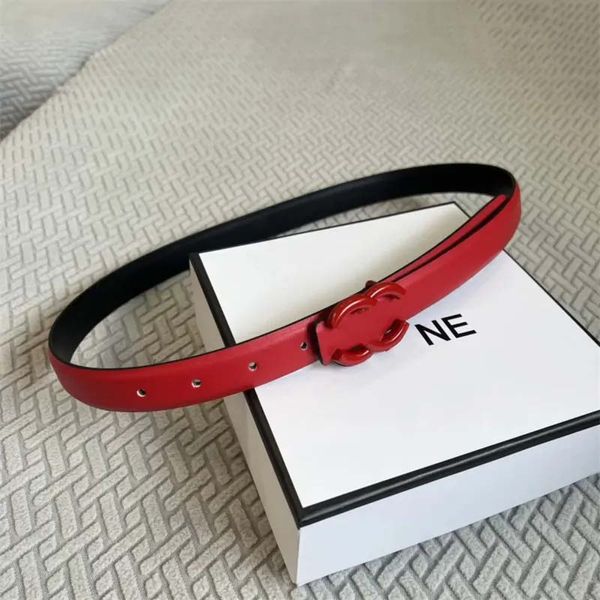 311 Lady Ceintures Rouge Femme Designer En Cuir Véritable Mince Largeur 25mm Mode Lettres Marron Boucle Ceinture