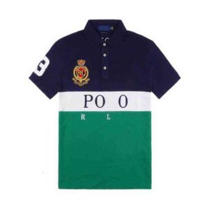 312 682 613s T-shirts pour hommes Polo d'été de taille européenne et américaine pour hommes à manches courtes décontracté couleur assortie coton grande taille brodé mode T-s
