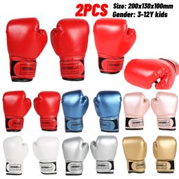 312 jr kinderen bokshandschoenen pu lederen mma vechten stakzak kickboksen karate muay thai training workout 231222