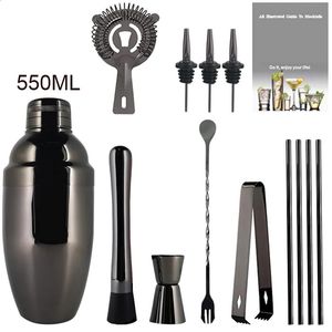 Ensemble d'ustensiles de Bar en acier inoxydable, 312 pièces, 550ml, 800ml, 600ml, Shaker à Cocktail, Kit de barman, outils, accessoires pour le vin, 240119