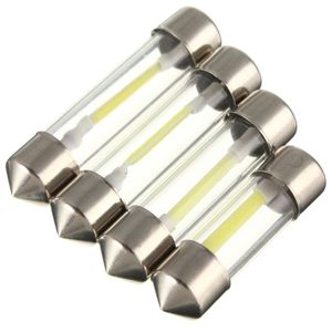 31363941mm COB LED Festoon Dome Lights License Plate Reading Map Lamp 12V Blanc - 41MM