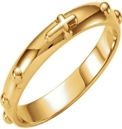 316 roestvrij staal Religieuze Anillo Rozenkrans Ring Goud Zilver Elegant Stijlvol Katholieke Kruisbeeld Bidden Spinner rozenkransen Sieraden Wi2093494