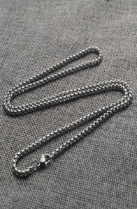 Collana di perle quadrate in acciaio inossidabile 316 gioielli in acciaio al titanio con catena m catena spessa accessori fai da te per uomo57193577623894