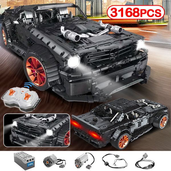 3168pcs RC / non-RC Endurance bloc de construction de voiture de sport Technic Racing Car lumière LED MOC modèle briques jouets pour garçons LJ200928