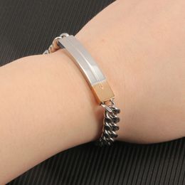 316L Edelstahl Cuban Link Armbänder für Frauen Männer Silber Farbe Kette Mode Schmuck Zubehör Geschenk Wasserdicht 240105