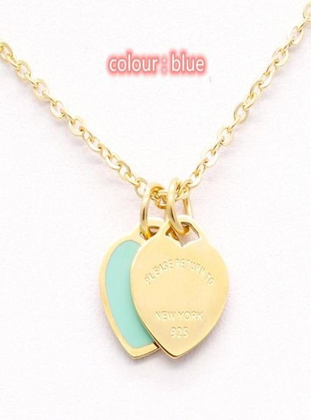 316L de acero inoxidable moda fina joyería amantes de los amores del corazón del corazón collares de la cadena de encabezados para mujeres9237167