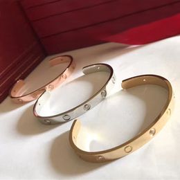 316L roestvrijstalen sieradenarmband Klassieke open liefdesarmband Mode luxe sieraden voor mannen en vrouwen