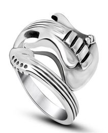 316L Anneau en acier inoxydable pour hommes cocktail de mode Vintage Style Punk Rock Rings Anniversaire Gift SA7114188385