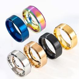 316L roestvrijstalen ring voor mannen vrouwen goud zilver zwart matte titanium ringen promotie sieraden cadeau partij trouwjirten accessoire groothandel groothandel
