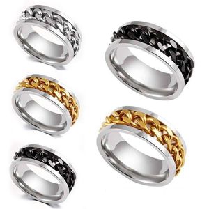 316L SALLES DE CHAPE ROTABLE en acier inoxydable pour hommes Femmes Gold Silver Black Cool Titanium en acier doigt Portable Bouteille de bouteille Promotion Bijoux Promotion Cadeau