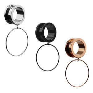 316L Chirurgische stalen poelie Ooorstekker Ring Dange Body Piercing Tunnels Ooruitbreiding voor vrouwen en meisjes