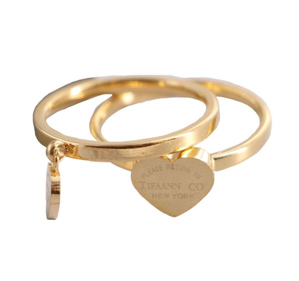 Anillo de amor chapado en oro de acero de titanio 316L para mujer, anillos de corazón de diseñador, boda, moissanita de lujo, canal de diamante, joyería, bisutería, medusa, ventas al por mayor, día de San Valentín