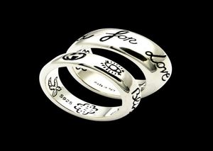 Joyería de acero de titanio 316L, letra G grabada para amor, anillo de pareja, versión ancha y estrecha, anillo para hombres y mujeres 4754119