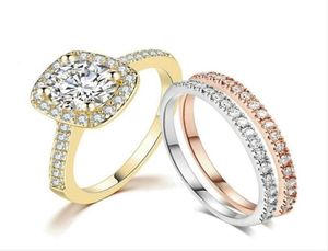 318r vierkant zirkon 3 ring set voor vrouwen mix 3 gouden kleur mode sieraden Bijoux origineel ontwerp8977857