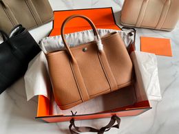 31 cm 36 cm Top Garden Party Designer Bag Women Tote Super Soft Lederen Cowk -Skin Fashion Shoulder Bags Lady Handtas Hoge kwaliteit met SN en B