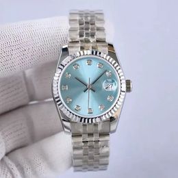 31 mm 28 mm maat diamanten polshorloge voor dames festivalcadeaus met effen kleur wijzerplaat montre femme volledig automatisch mechanisch uurwerk horloges SB030 B23 watchmmhh