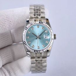 Reloj de pulsera de diamantes de 31 mm y 28 mm para regalos de festivales para damas con esfera de color sólido montre femme relojes con movimiento mecánico completamente automático SB030 B23