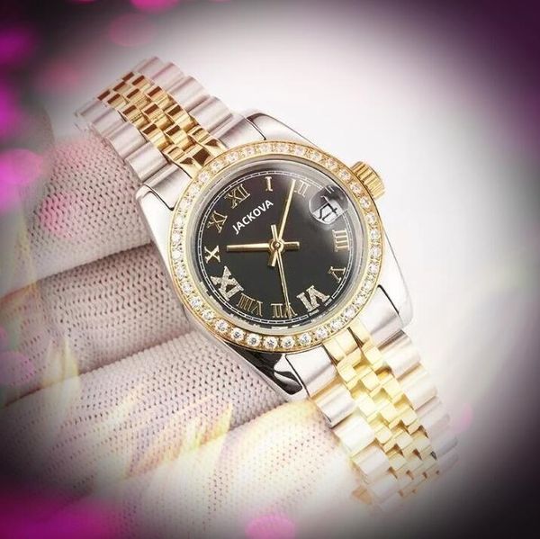 31 mm Diseñador Anillo de diamantes Relojes de pulsera Mujeres Mecánico Automático Borde de oro 904L Acero inoxidable Negocios Suiza Explosiones anuales Reloj de pulsera