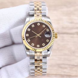 31mm dameshorloges Designer Dimond Watches Fluted Bezel Watch Luxe Automatische datum kijkt alleen maar naar mechanische master heren horloges kalender dat Justity klok rl5