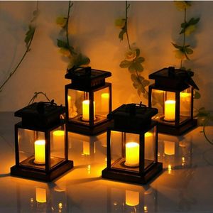 31 % Solar Candle Lantern IP44 Revolveren Hanging Retro Led Light Outdoor met clip Garden Waterdicht landschap 240411