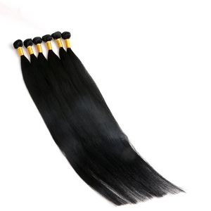 32 34 36 38 40 Bundles de cheveux humains brésiliens vierges Extensions de trame de vague de corps droites non transformées