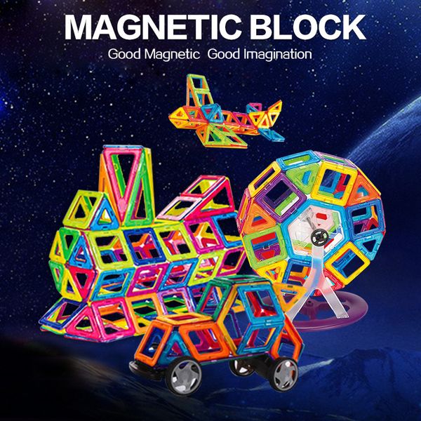 32/45 pièces Mini blocs de Construction magnétiques concepteur bricolage 3D éducatifs brique jouets Construction éclairer assemblage pour bébé cadeau