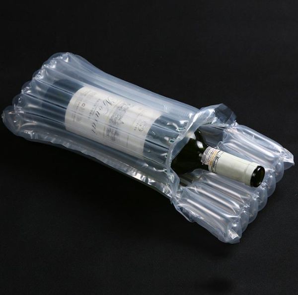 32 * 8 cm Bolsa de estiba de aire AirFilled Protector Botella de vino Envoltura Inflable Air Cojín Columna Bolsas de envoltura SN2286