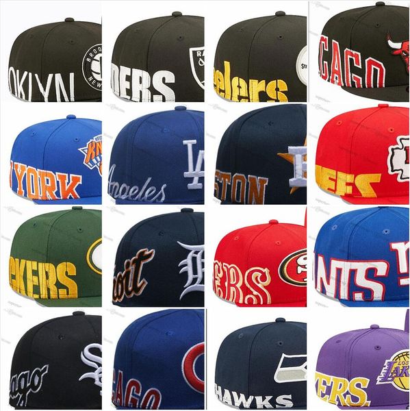 32 colori uomo grande logo basball cappelli snapback squadra sportiva basket Chicago 