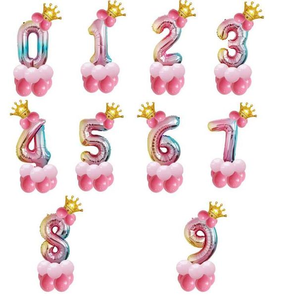 32 pouces numéro d'anniversaire ballons enfants jouets Latex Hélium Ballons Nouvelles fournitures de fête Top Qualité Air Balls en gros