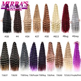 32 inch Ocean Wave Braiding Hair Extensions Water Wave Crochet Braids Synthetisch haar Afro krullende blonde vlecht voor vrouwen