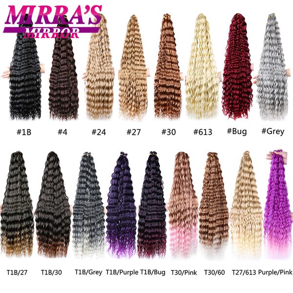 32 pouces Ocean Wave Traiding Hair Extensions Water Wave Braids Crochet Traids Synthetic Hair Afro Curly Blonde Traide pour les femmes