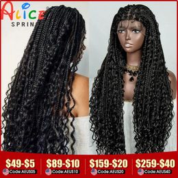 Tresses Cornrow tressées en dentelle synthétique de 32 pouces pour femmes noires, tresse en vente, boîte de liquidation 240113