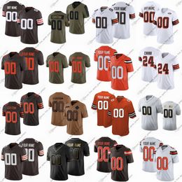 32 Jim Brown Football Jersey Myles Garrett Deshaun Watson Amari Cooper Jarvis Landry Nick Chubb Denzel Ward Jerome Ford Kareem Hunt Brissett Dobbs Mond Cyhjersey