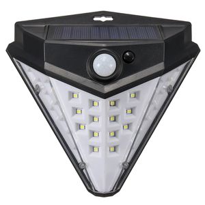 Lampe d'extérieur à capteur de mouvement PIR à énergie solaire 32 LED 4 côtés étanche