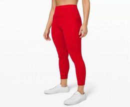 32 citroen effen kleur dames yogabroek hoge taille sport gymkleding legging2120004