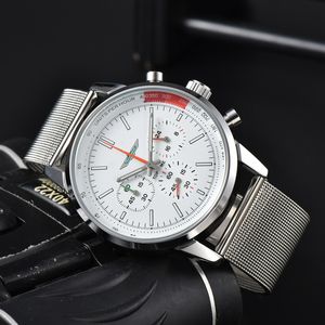 32% OFF montre montre Breitl pour hommes hommes six aiguilles tout cadran travail quartz haut luxe chronographe horloge cuir et acier ceinture mode