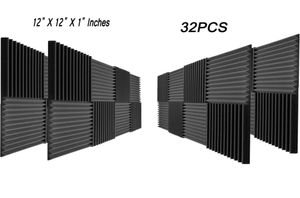 Panel de espuma acústica de 32 Uds., aislamiento de reducción de ruido, absorción de sonido para Studio7324172