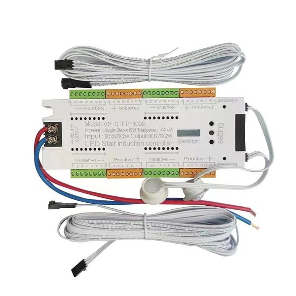 Sensor Pir de 32 pasos, Sensor de luz diurna, controlador de luz para escaleras, controlador de escalera inteligente, luces de Control