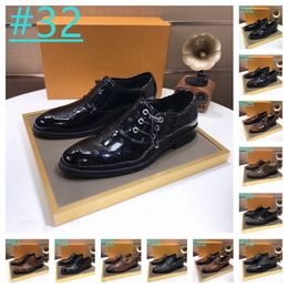 32 stijl Mannen Luxe Jurk Schoen Ptop Leer Lace-up Lage Hak Gesp Ontwerp Mode Toevallige Brogue Schoenen zapatos De Hombre