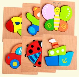 32 stijl houten puzzel speelgoed voor interactie met kinderen kinderen cartoon dier hout puzzels educatief speelgoed voor kinderen Kerstmis