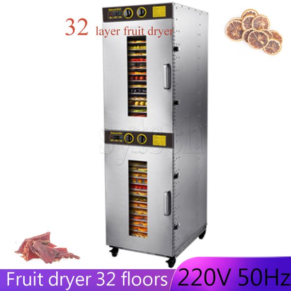 32 bandejas Deshidratador de frutas secador de alimentos acero inoxidable para uso visual de uso comercial industrial