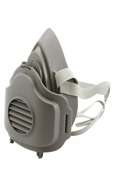 3200 Masque anti-poussière respirateur demi-visage masque anti-poussière anti-poussière de construction industrielle brume brouillard sécurité filtre à gaz couverture en coton 3165148