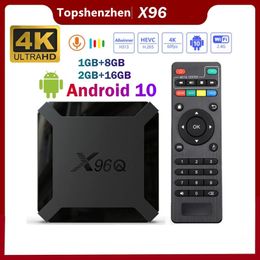 X96Q TV Box Android 10.0 Allwinner H313 2GB RAM 16GB ROM Quad Core HD 4K 2.4G WiFi Home Smart TV Box Media Player 1GB 8GB Set Topboxen