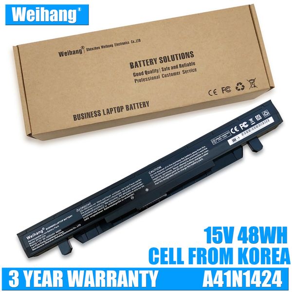 Cellule Weihang 3200mAh de corée A41N1424 batterie d'ordinateur portable pour ASUS ROG ZX50 ZX50J ZX50JX GL552 GL552J GL552V GL552VW